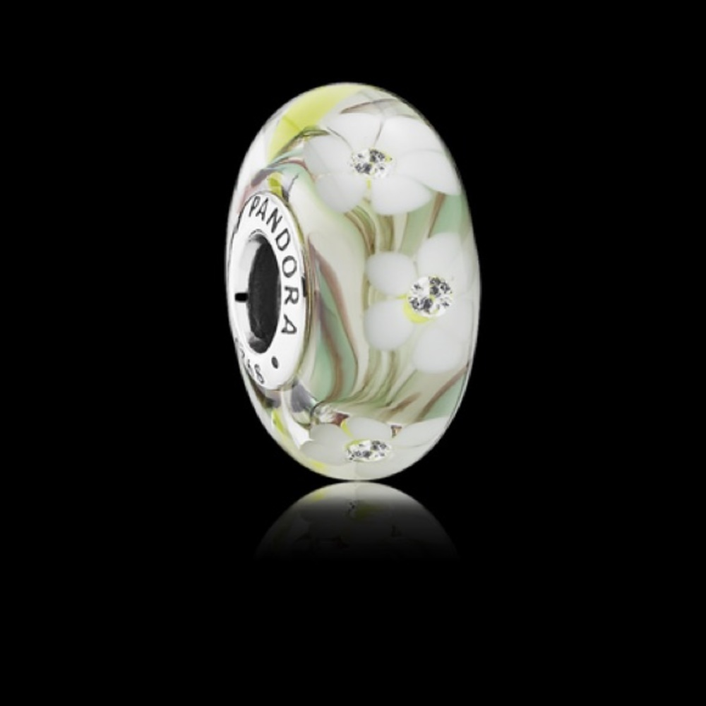 Pandora Wild Flowers Charm, Murano Glass